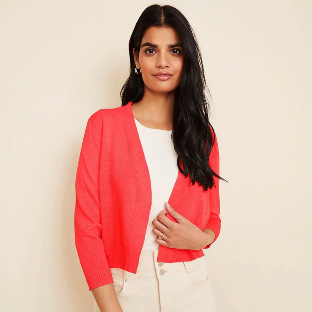 Ann Taylor Linen Blend Cardigan